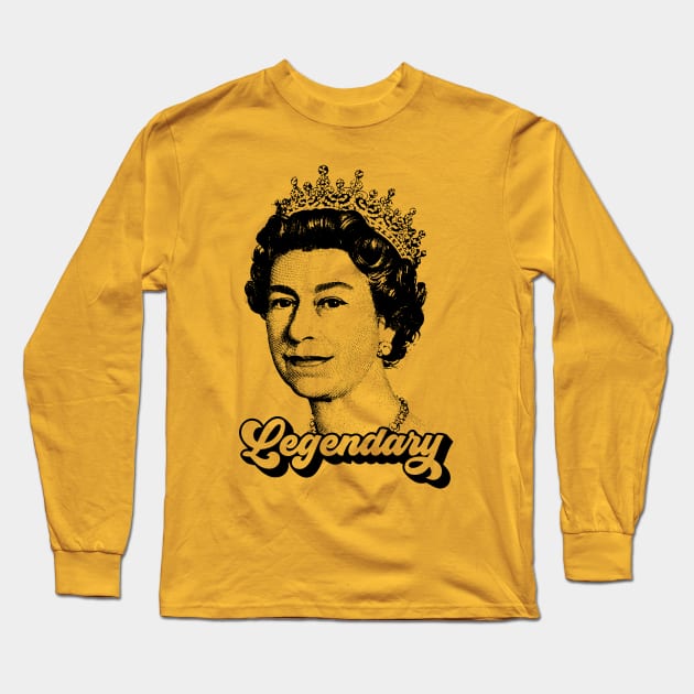 Queen Elizabeth T Shirt Legendary RIP - Queen of England Memoriam Long Sleeve T-Shirt by PUFFYP